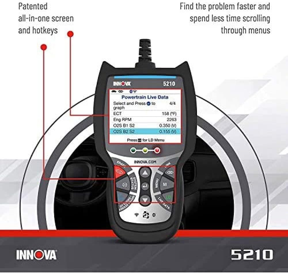 OBD2 Diagnostic Code Scanner with ABS Code Reader and Oil Light Reset W3244