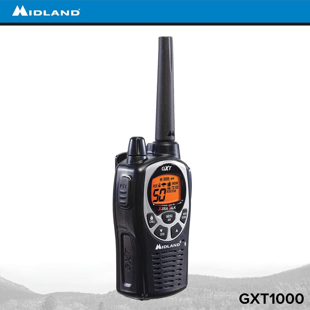 GMRS Two Way Radio with NOAA Weather Alert, 50 Channels, 142 Privacy Codes E52250