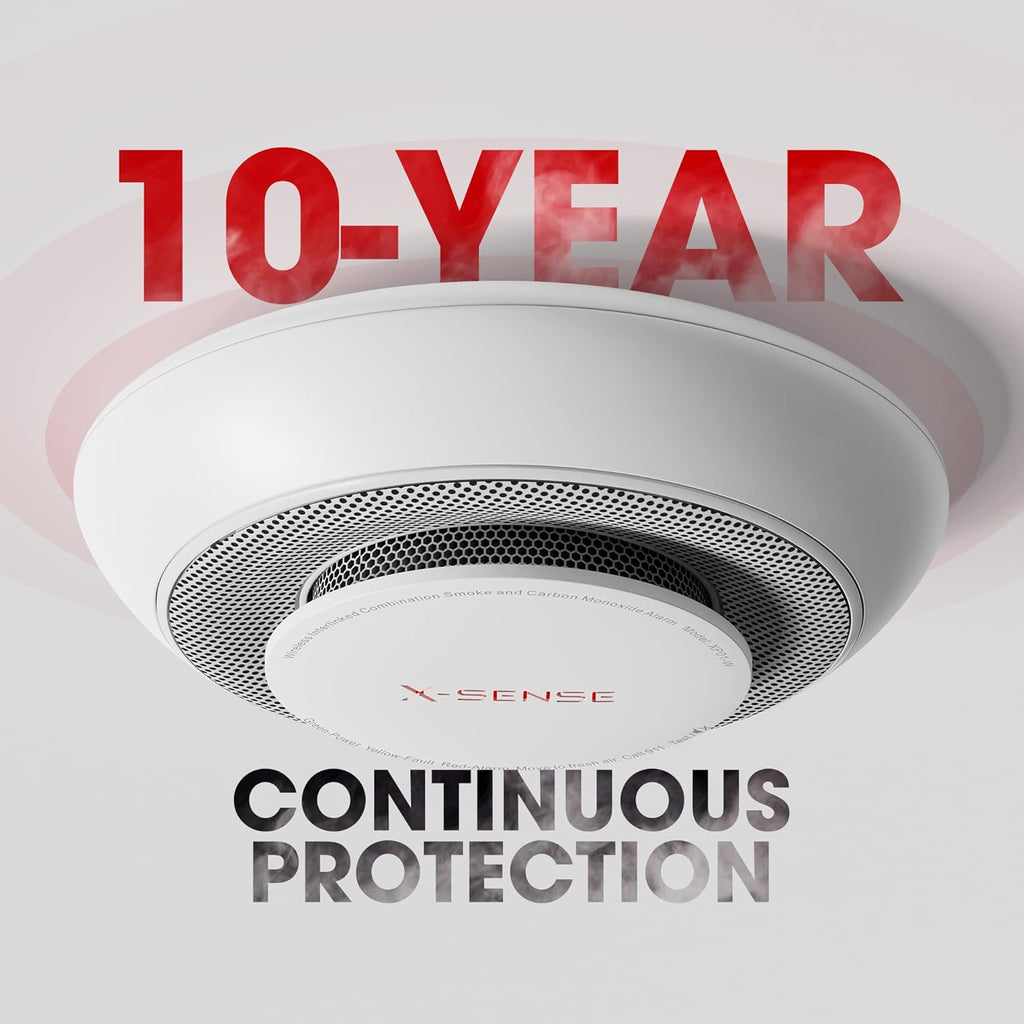 Wireless Interconnected Smoke and Carbon Monoxide Detector Alarm, 3-Pack Y200839