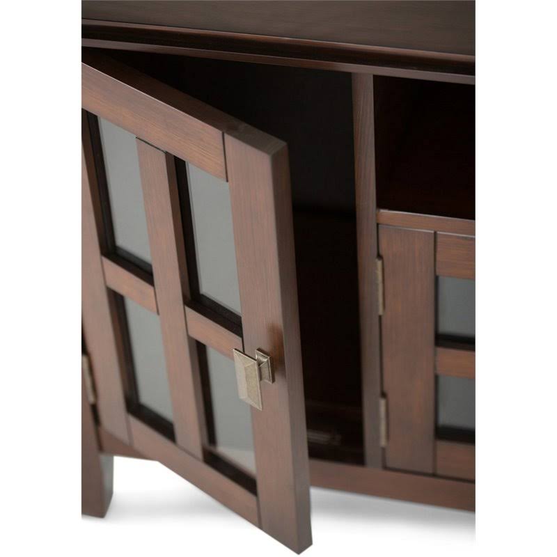 Solid Wood TV Media Stand, Russet Brown K945