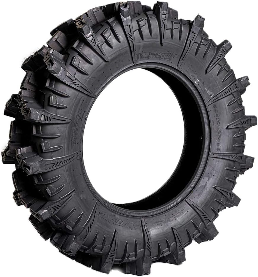 SuperATV 35" Terminator MAX Mud Tire for UTV / ATV - Polaris RZR, General, Ranger, Can-Am X3, Maverick, Kawasaki Teryx KRX, Honda Talon 1000 & More - (35x10-22)