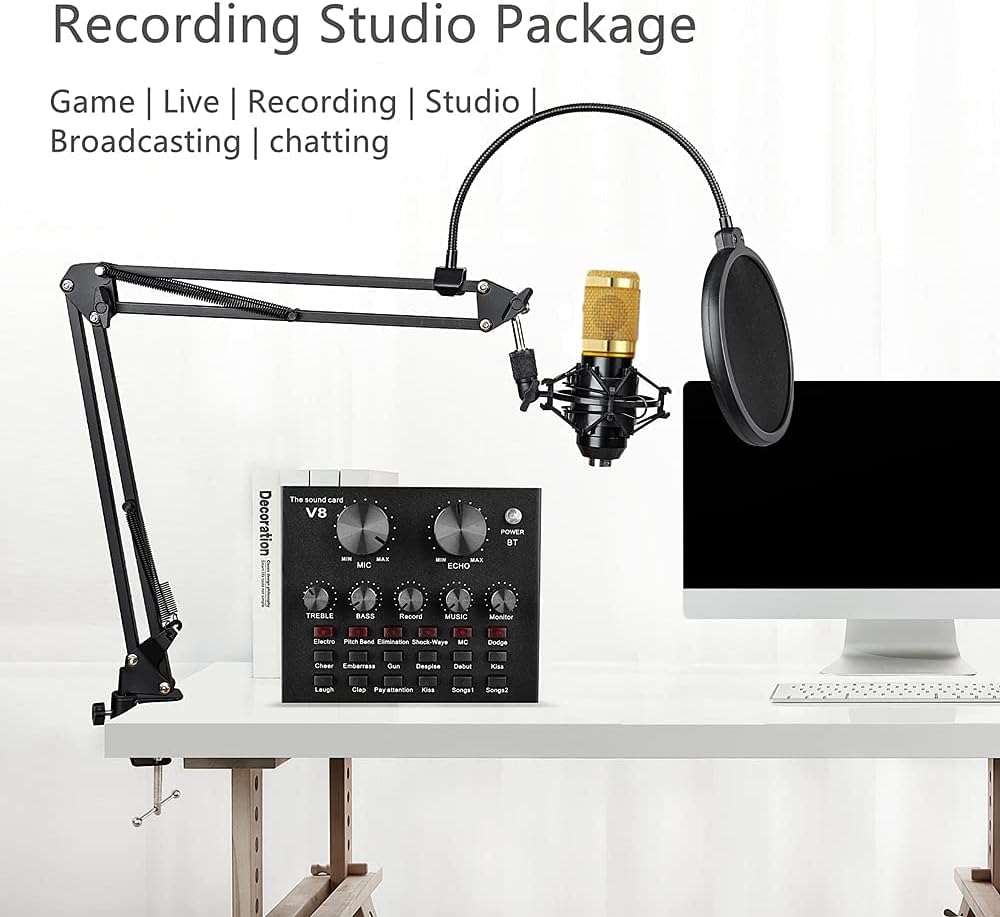 Podcast Equipment Bundle with Voice Changer and Sound Card for Streaming N207517