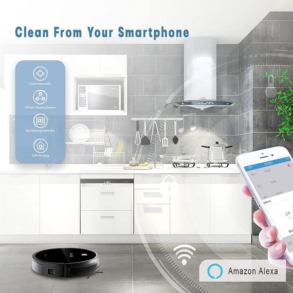 Robot Vacuum and Mop with Smart Path Planning, 2600Pa Suction, Self-Charging K72229
