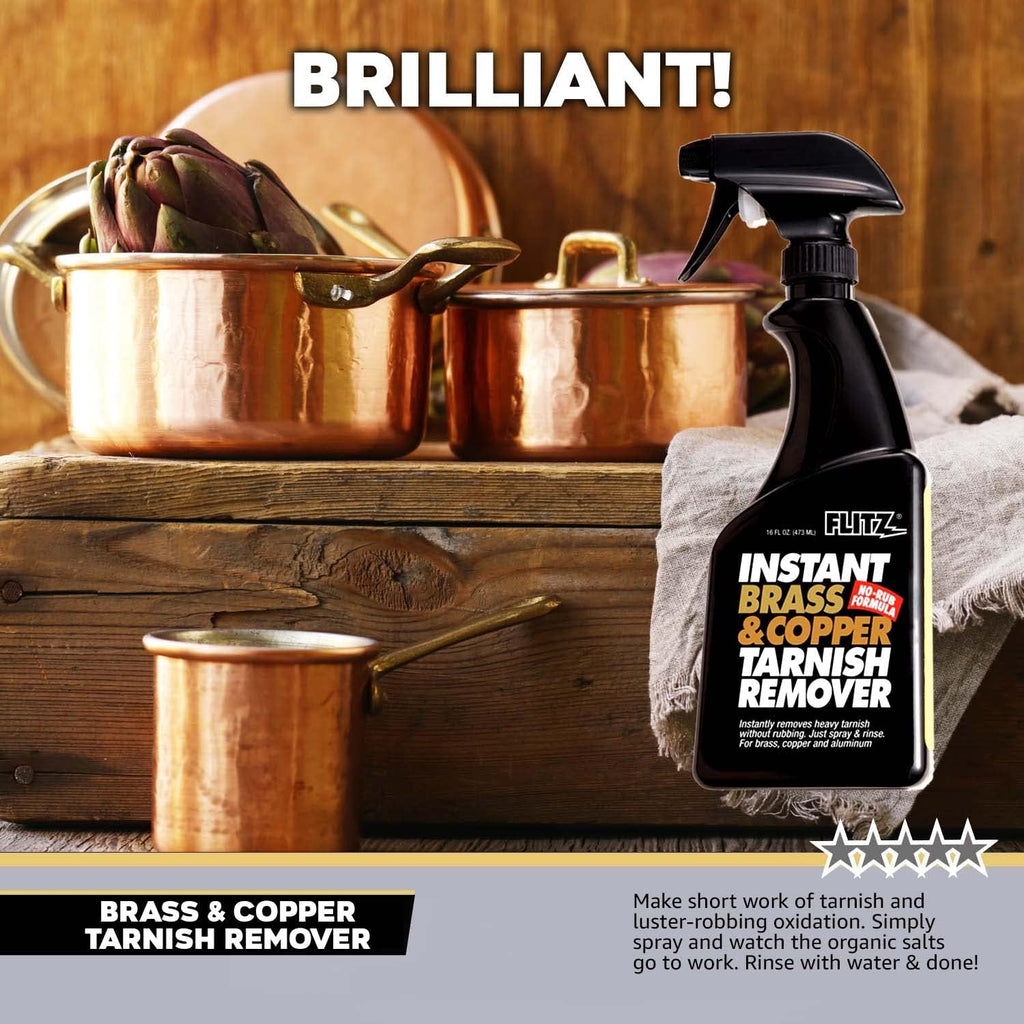 Brass and Copper Tarnish Remover Spray, 16 oz Z2051