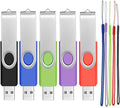 USB 3.0 32GB Flash Drive Bulk 10 Pack Thumb Drives - High Speed 32 GB Pendrive Multicoloured USB3.0 Memory Sticks with 10pcs Ropes - FEBNISCTE Data Stick Zip Drive Multi-Pack Swivel Jump Drive U Disk Pack of 2