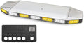 V-SEK LED Rooftop Emergency Warning Lights Strobe Light Bar Traffic Advisor-Amber&White
