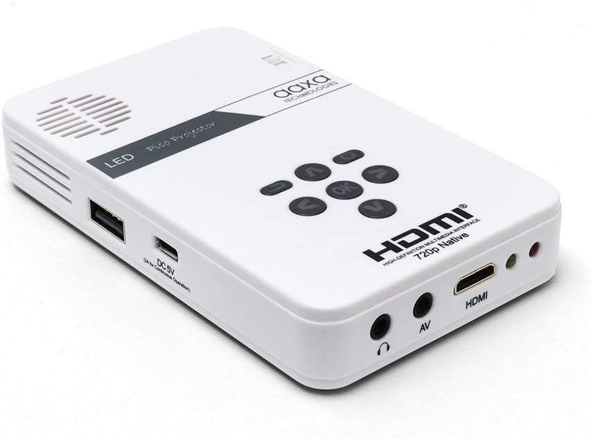 LED Pico Mini Projector with HDMI, Media Player, and Speakers O329