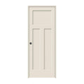 JELD-WEN 28 in. x 80 in. Craftsman Primed Right-Hand Smooth Solid Core Molded Composite MDF Single Prehung Interior Door