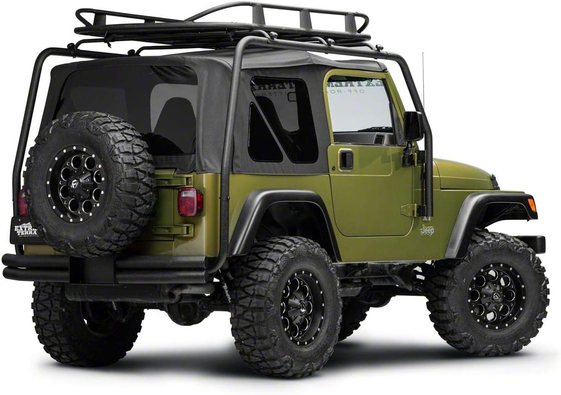 Roof Rack Basket Textured Black for Jeep Wrangler YJ TJ E13803