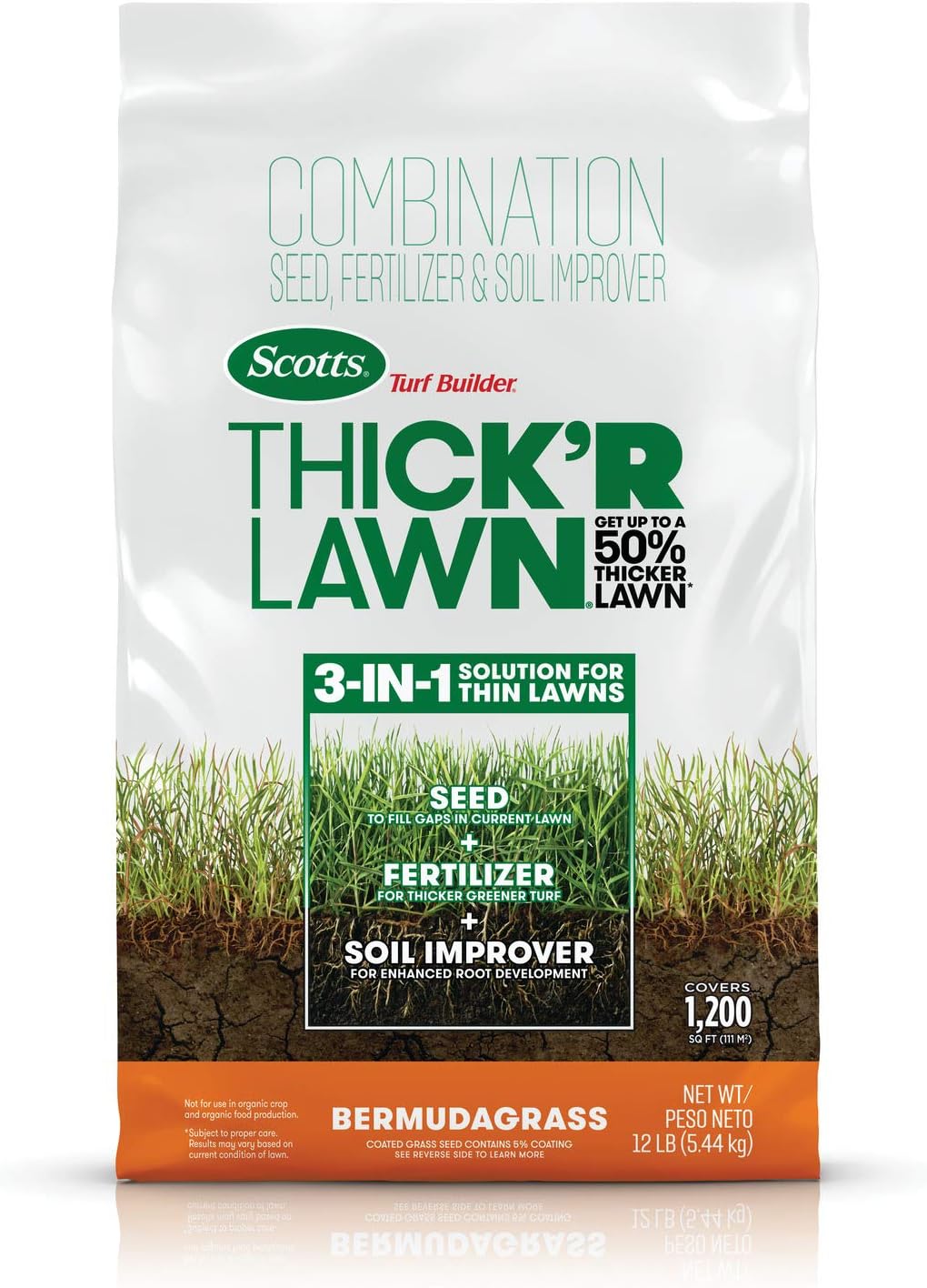 Bermudagrass Seed, 10 lb. Full Sun, Drought Resistant, 2-Pack Z9392