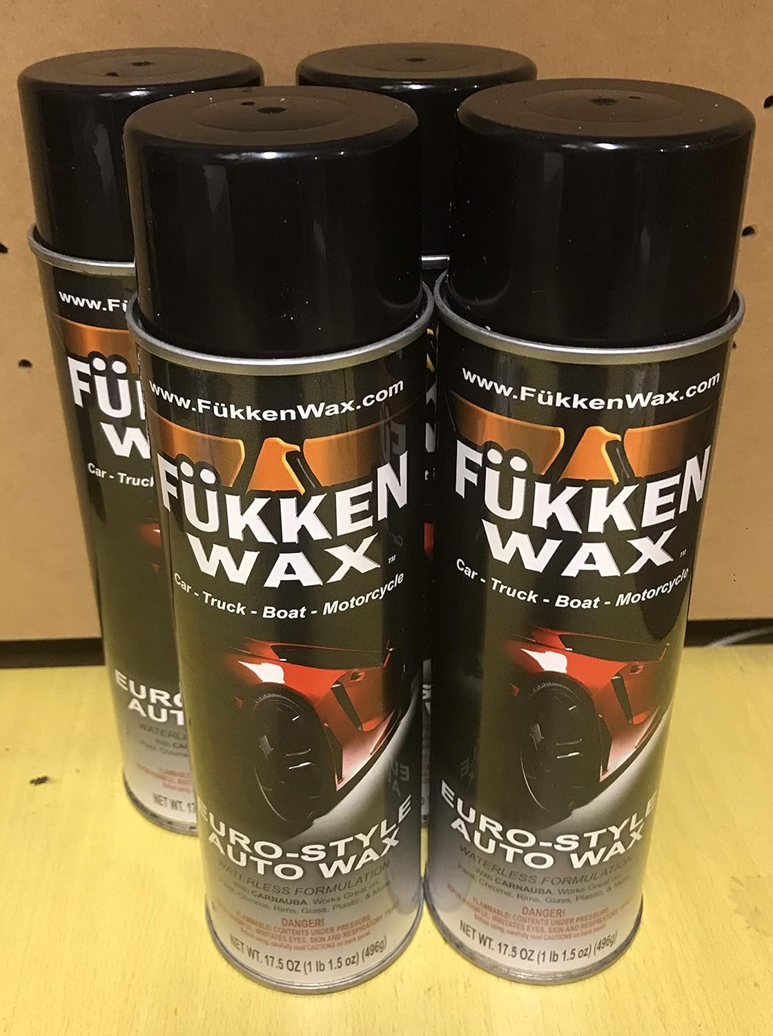 Spray-On Car Wax with Carnauba, 17.05oz Aerosol Can (6 Cans) P4189