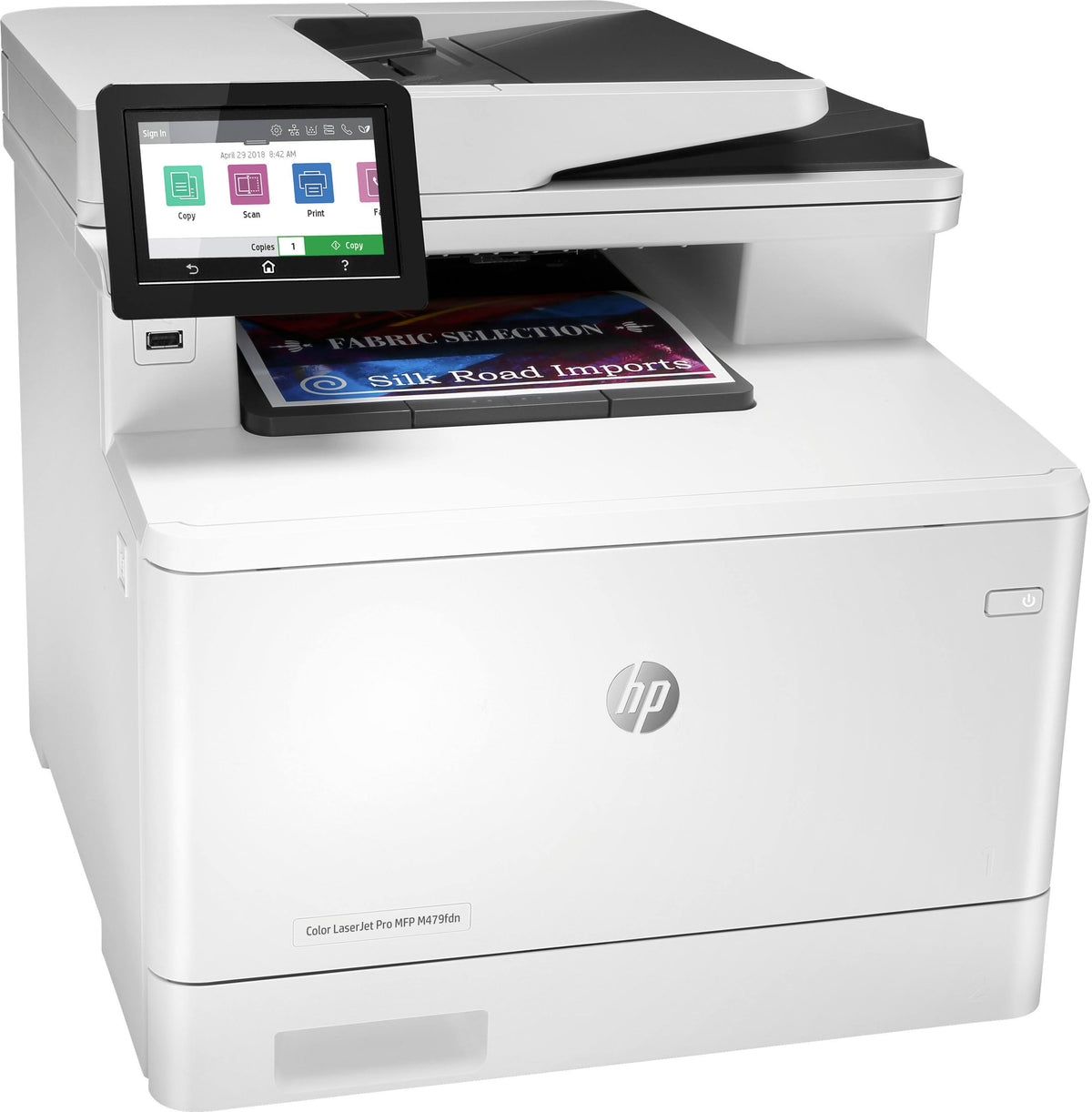 HP - LaserJet Pro M479fdn Color All-in-One Laser Printer - White