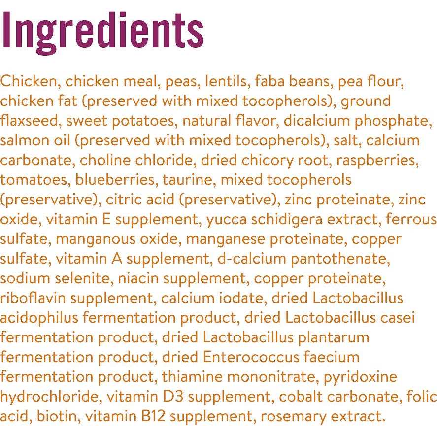 Grain Free Pea Sweet Potato Dry Dog Food Z229