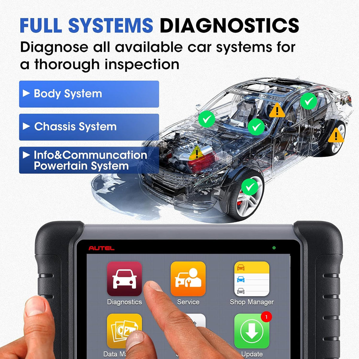 OBD2 Diagnostic Scanner with Bi-directional Control and Key Programming V521729