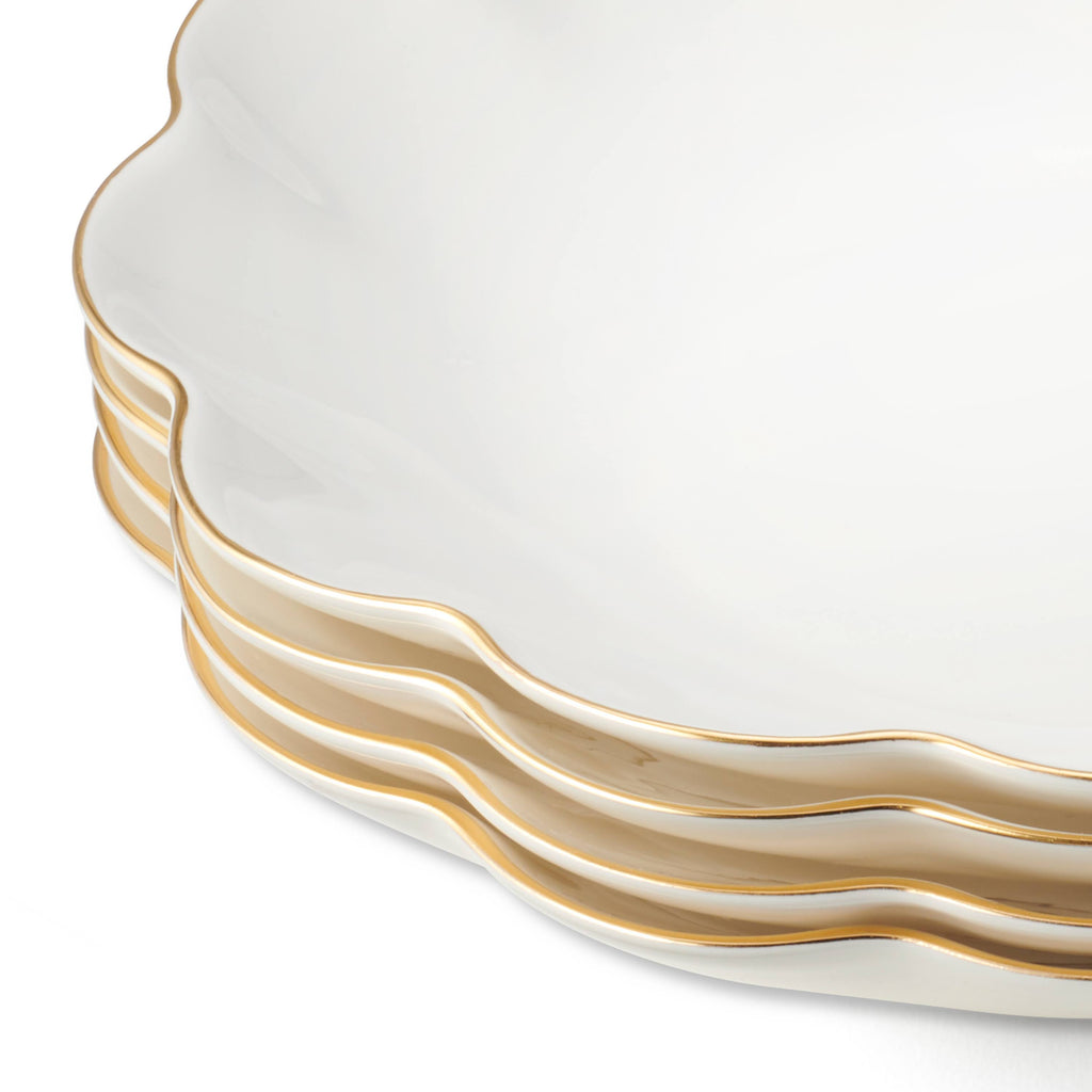 Scalloped Appetizer Plate, Set of 4 I9477