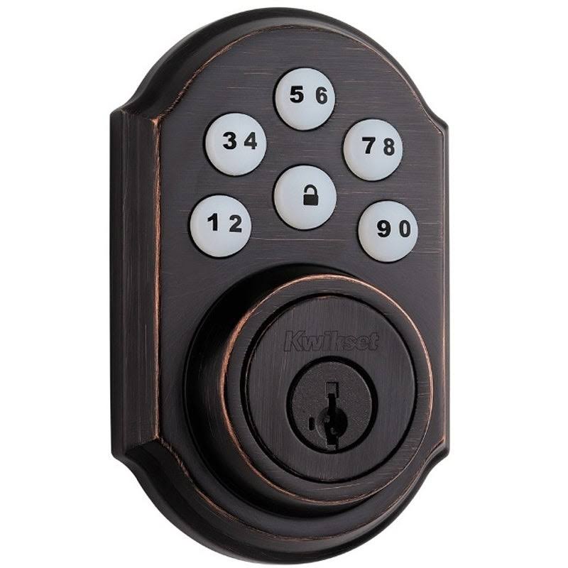 Kwikset 910 Z-Wave SmartCode Lock Electronic Touchpad Deadbolt Bronze