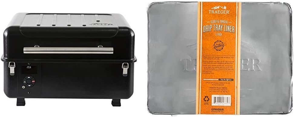 Portable Wood Pellet Grill and Smoker, Black L74398
