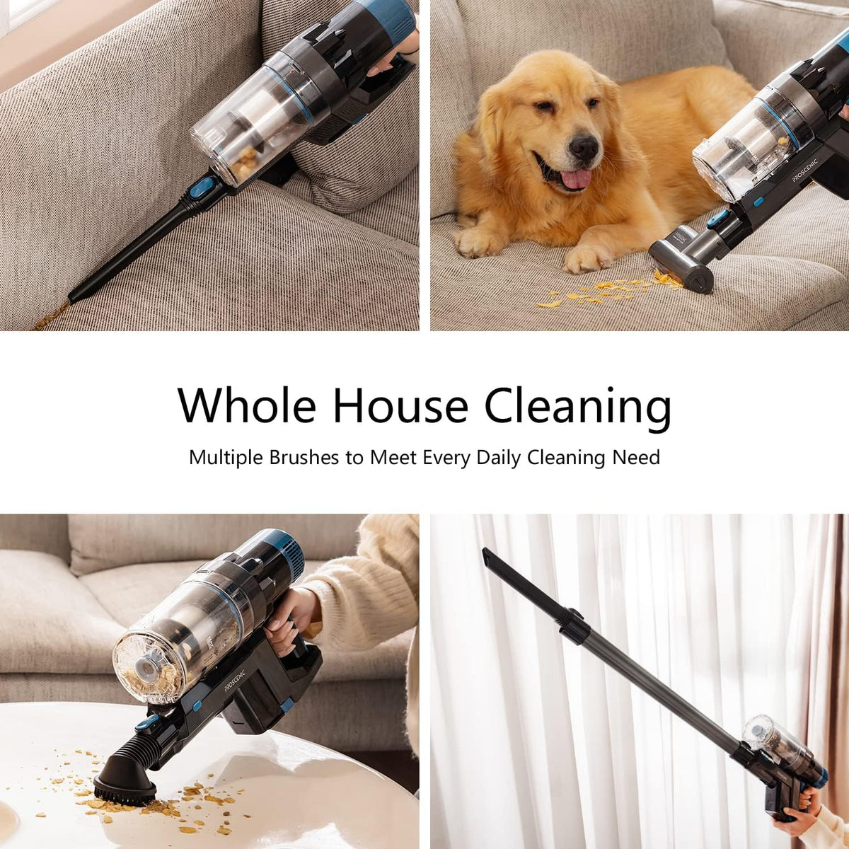 Cordless Vacuum Cleaner with 30KPA Suction, 60min Runtime N9009