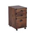 Saint Birch Bombay Walnut 3-Drawer Lateral File Cabinet, Brown