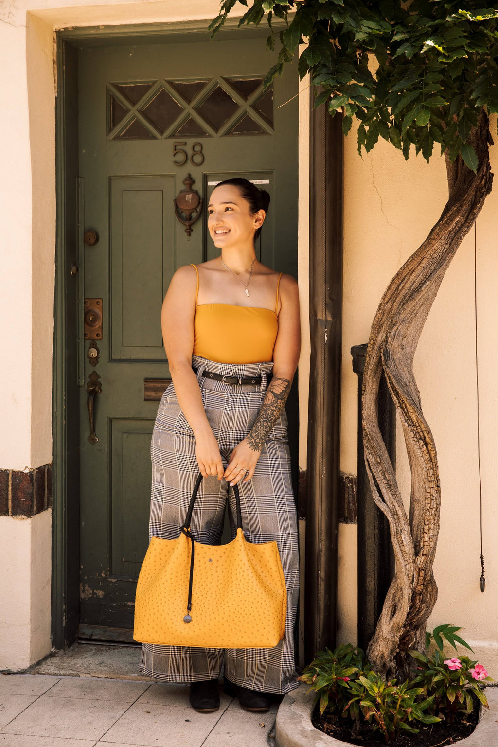 Vegan Leather Tote Bag in Lavender Z877476