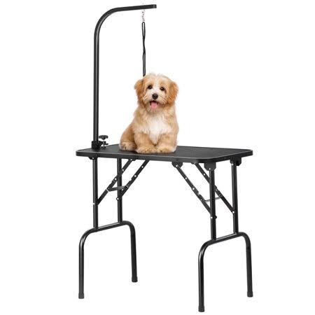 Smilemart Foldable Pet Dog Cat Grooming Table Adjustable Height W Arm, Noose u0026 Mesh