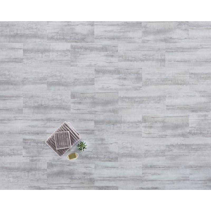 Luxury Vinyl Plank Flooring in White Cap A871