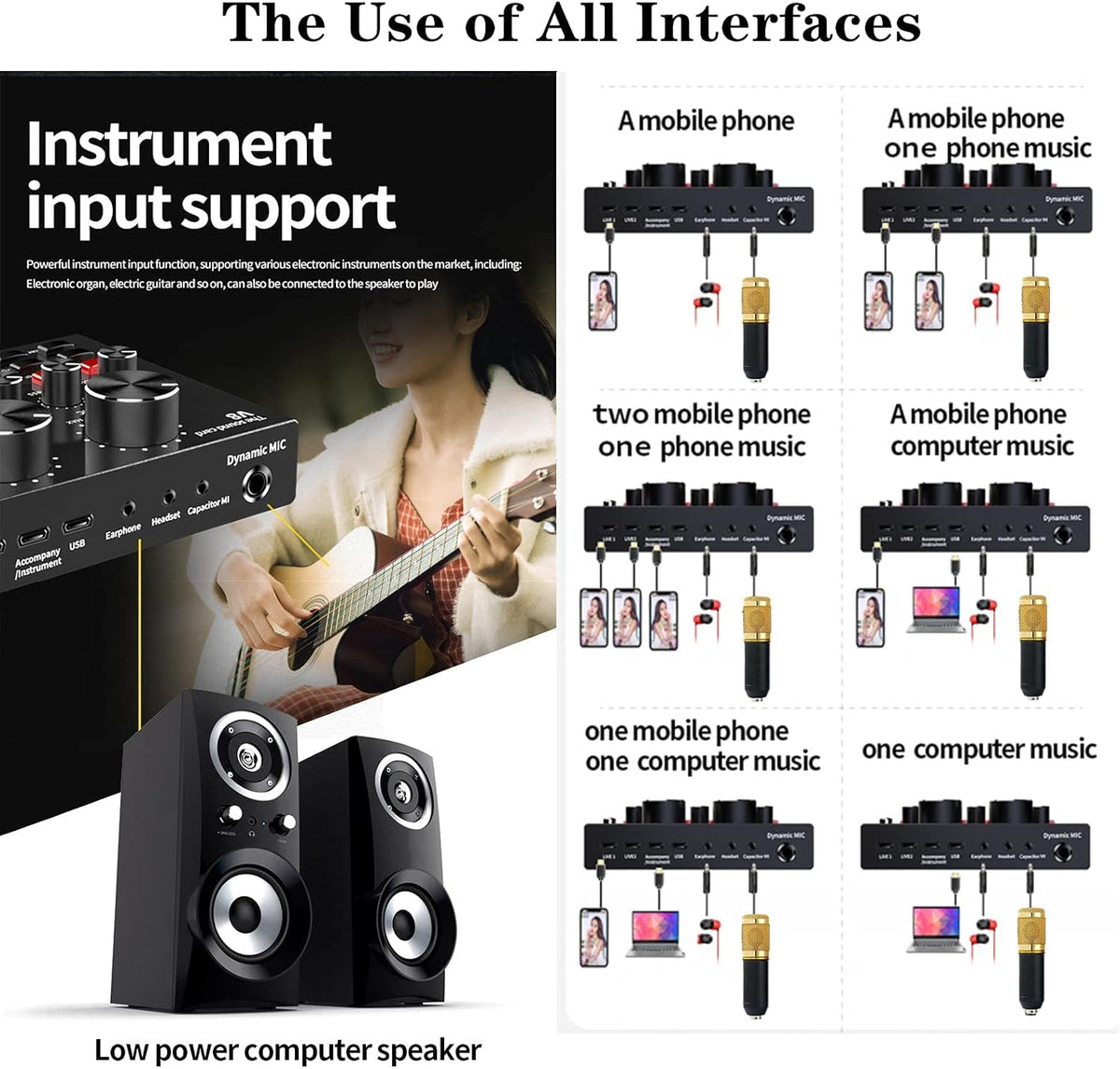 Podcast Equipment Bundle with Voice Changer and Sound Card for Streaming N207517