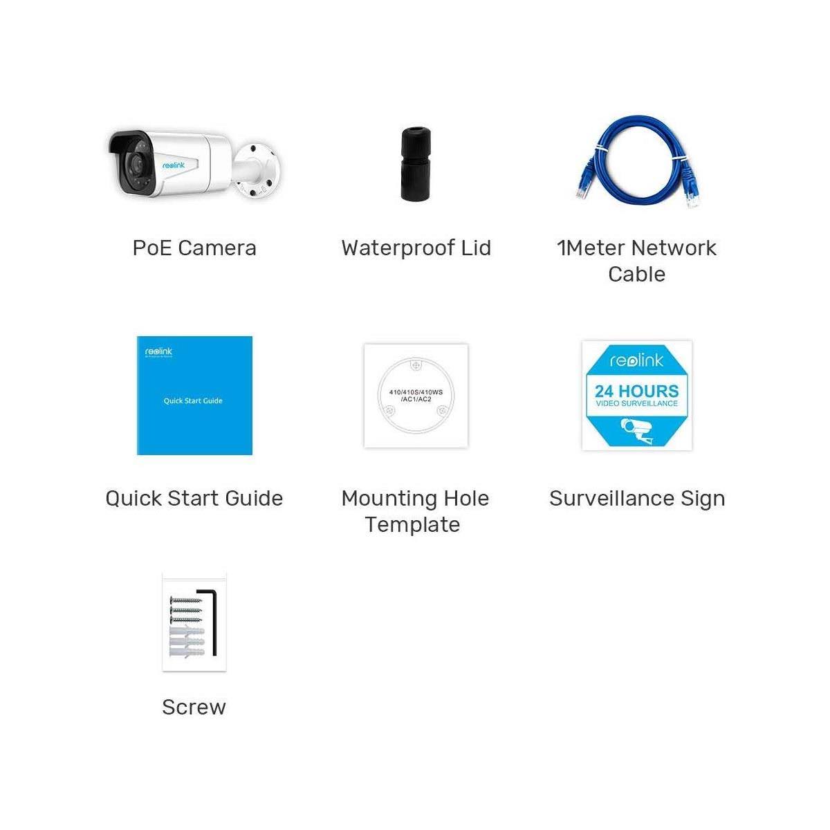 4K PoE Security IP Camera, Indoor Outdoor with Microphone E645