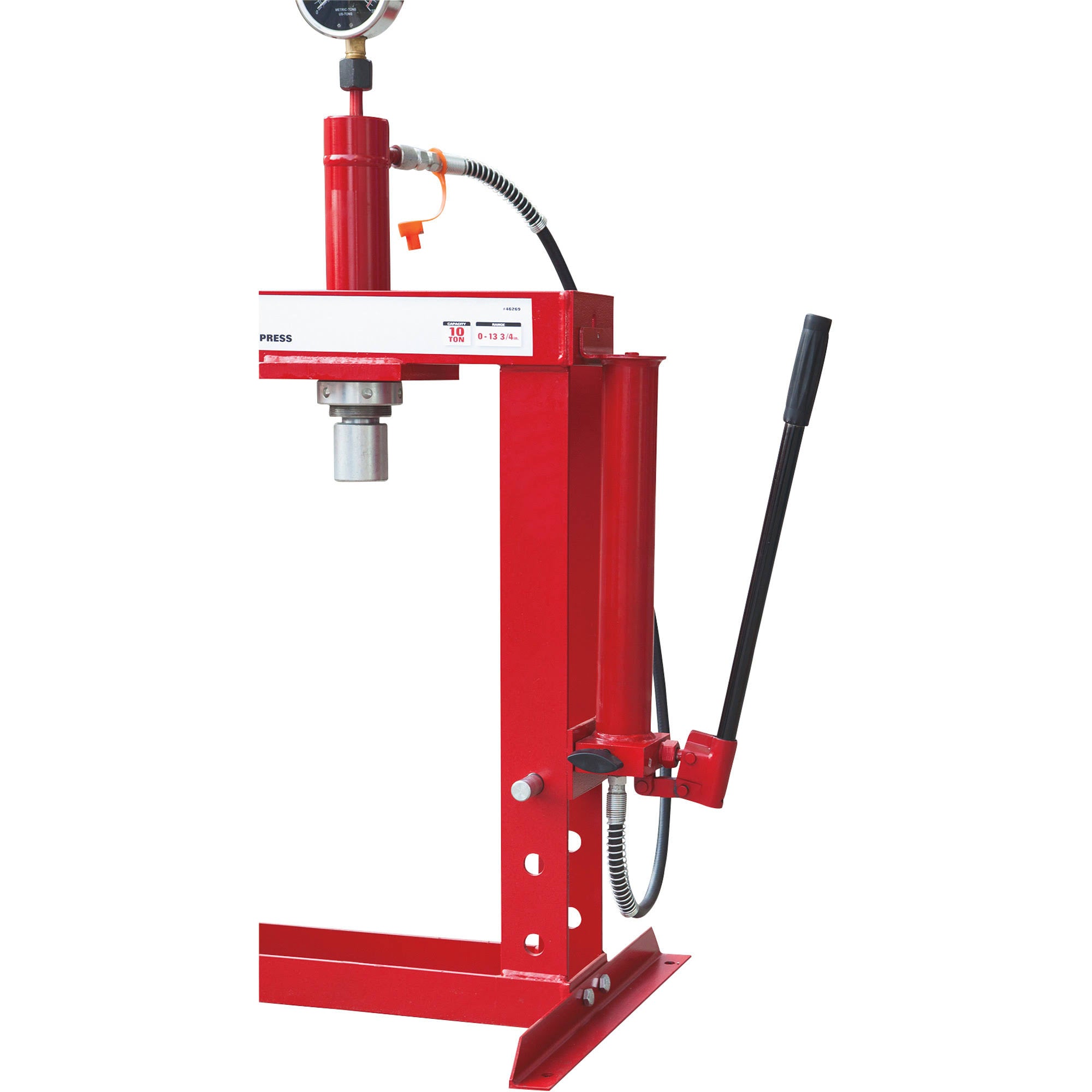 Benchtop 10-Ton Hydraulic Shop Press with Gauge R177421