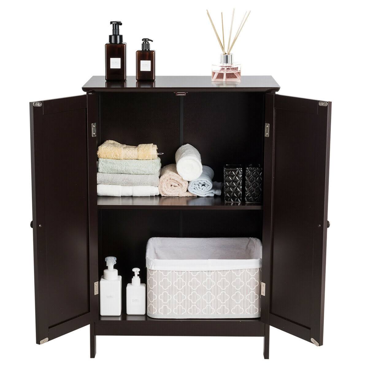 Bathroom Floor Storage Cabinet with Double Doors G1658