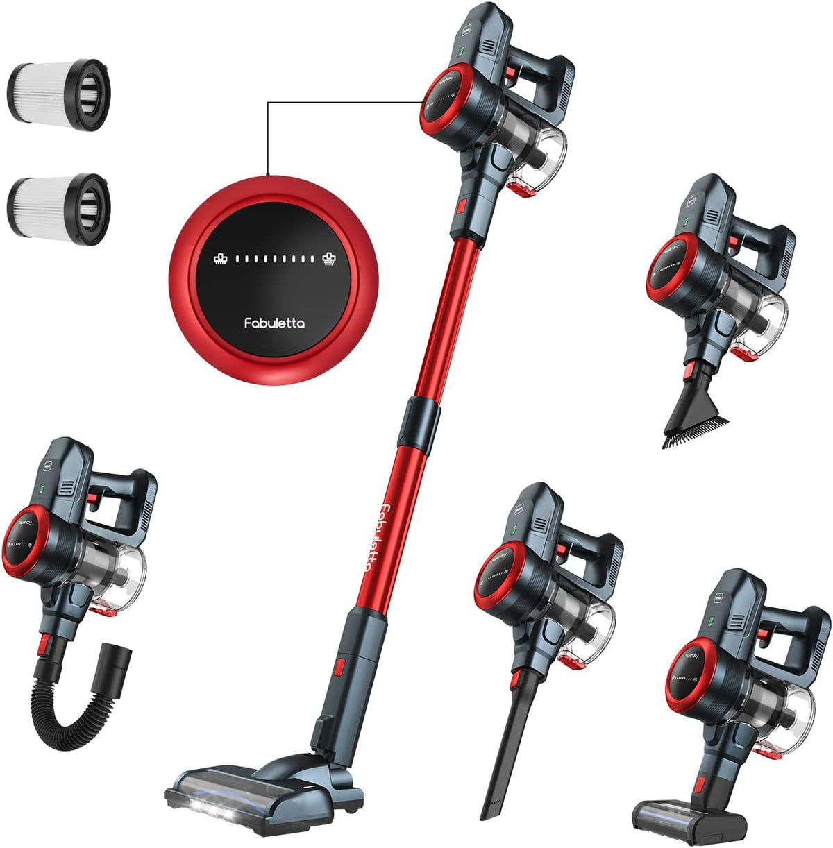 10-in-1 Cordless Vacuum Cleaner, 24Kpa, 45 Min Runtime, Lightweight for Carpet & Hard Floor W329