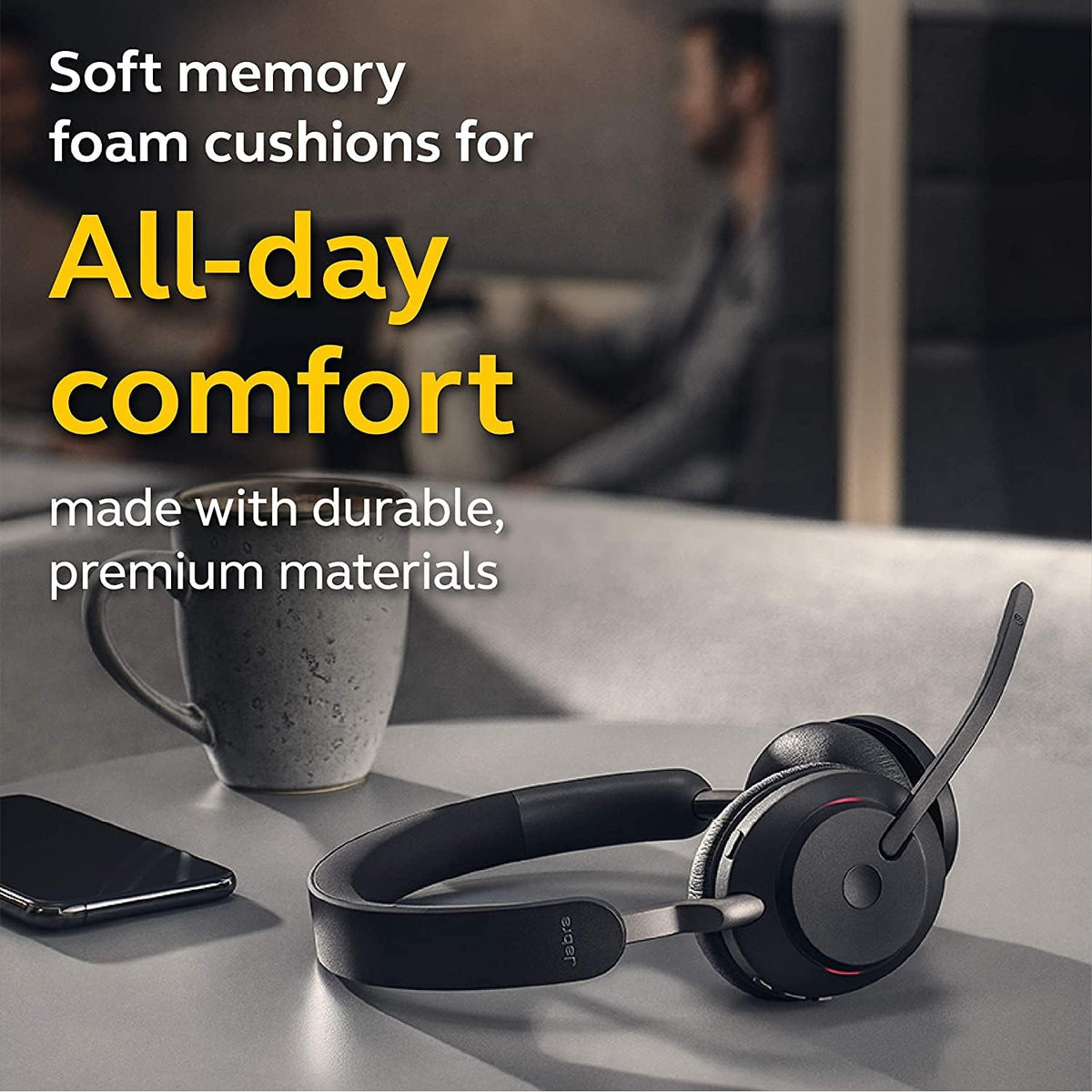 Wireless Bluetooth Headset with Noise Cancelling, 37-Hour Battery R467