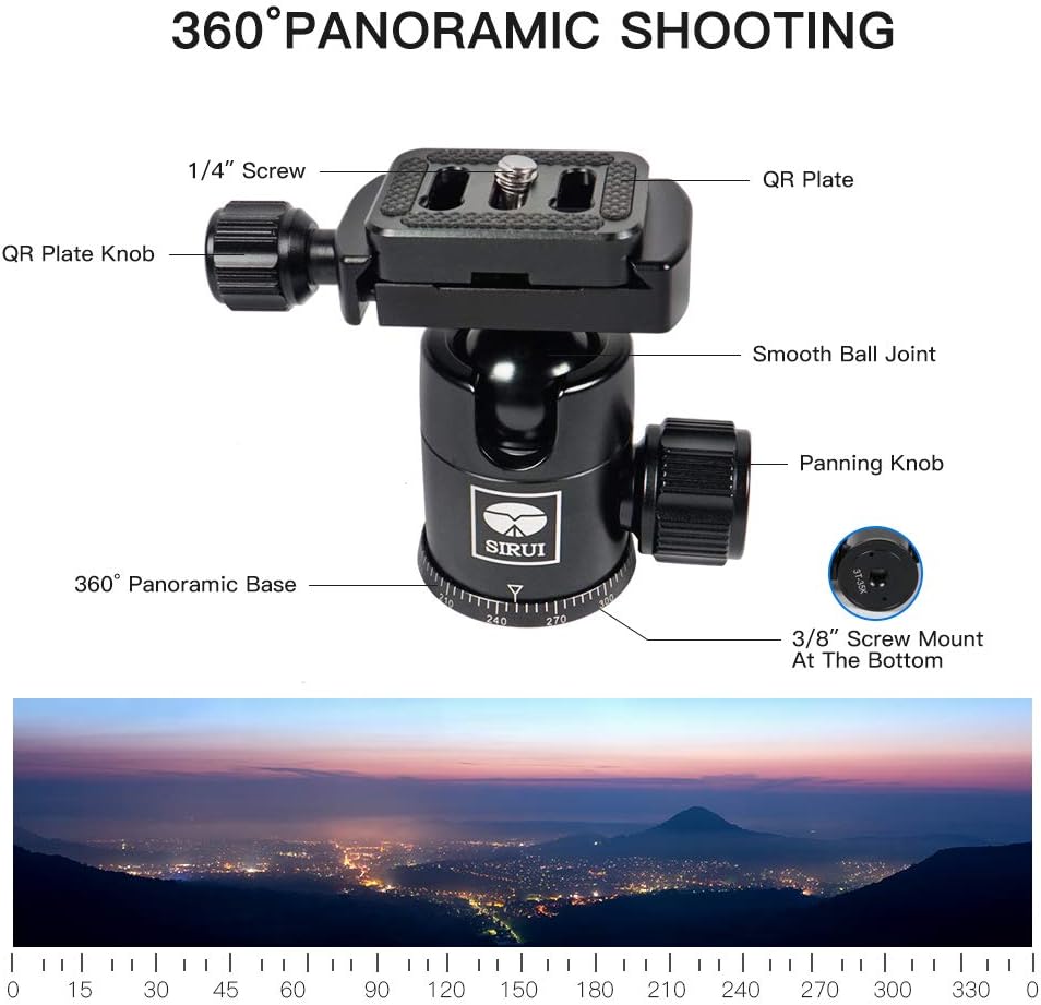 Compact Traveler Tripod with 360° Panorama Ball Head C895