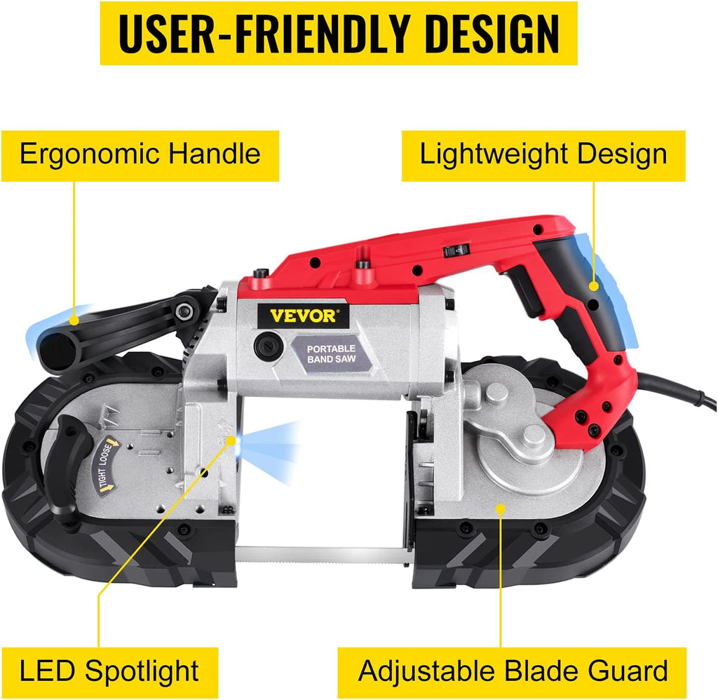 Portable Band Saw, 5 Inch Cutting Capacity, Variable Speed Cordless N686951