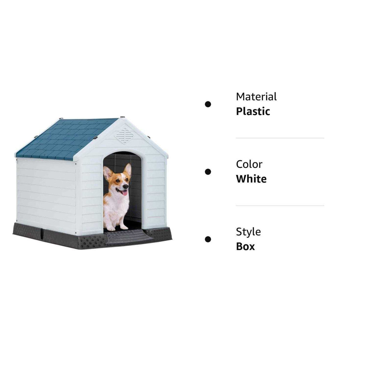 Large Dog House Insulated Kennel Weather Resistant Plastic U518