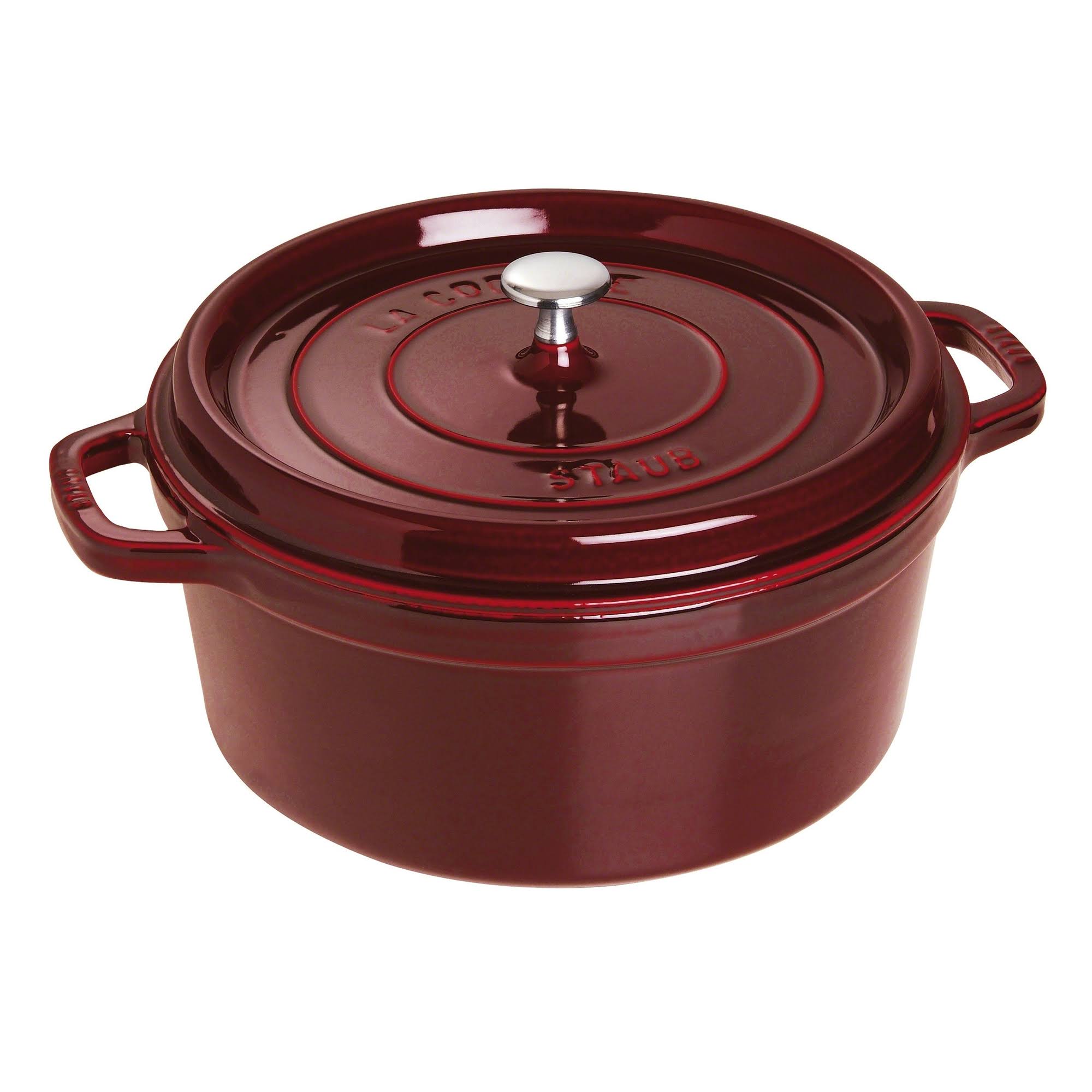 Staub Cast Iron 7 Quart Round Cocotte Grenadine