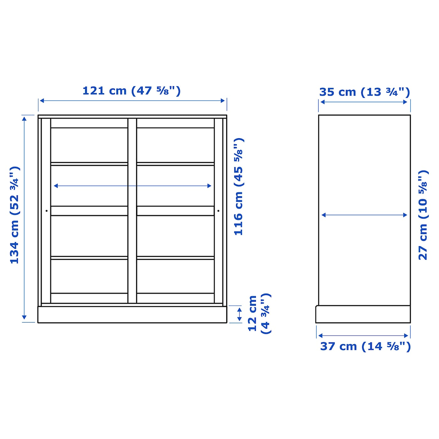 Glass-Door Cabinet with Base, White Clear Glass M982