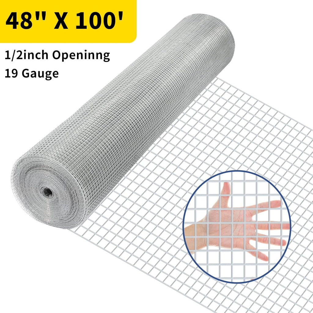 Galvanized Wire Mesh 48in x 100ft 19 Gauge for Poultry Coop Fencing P172
