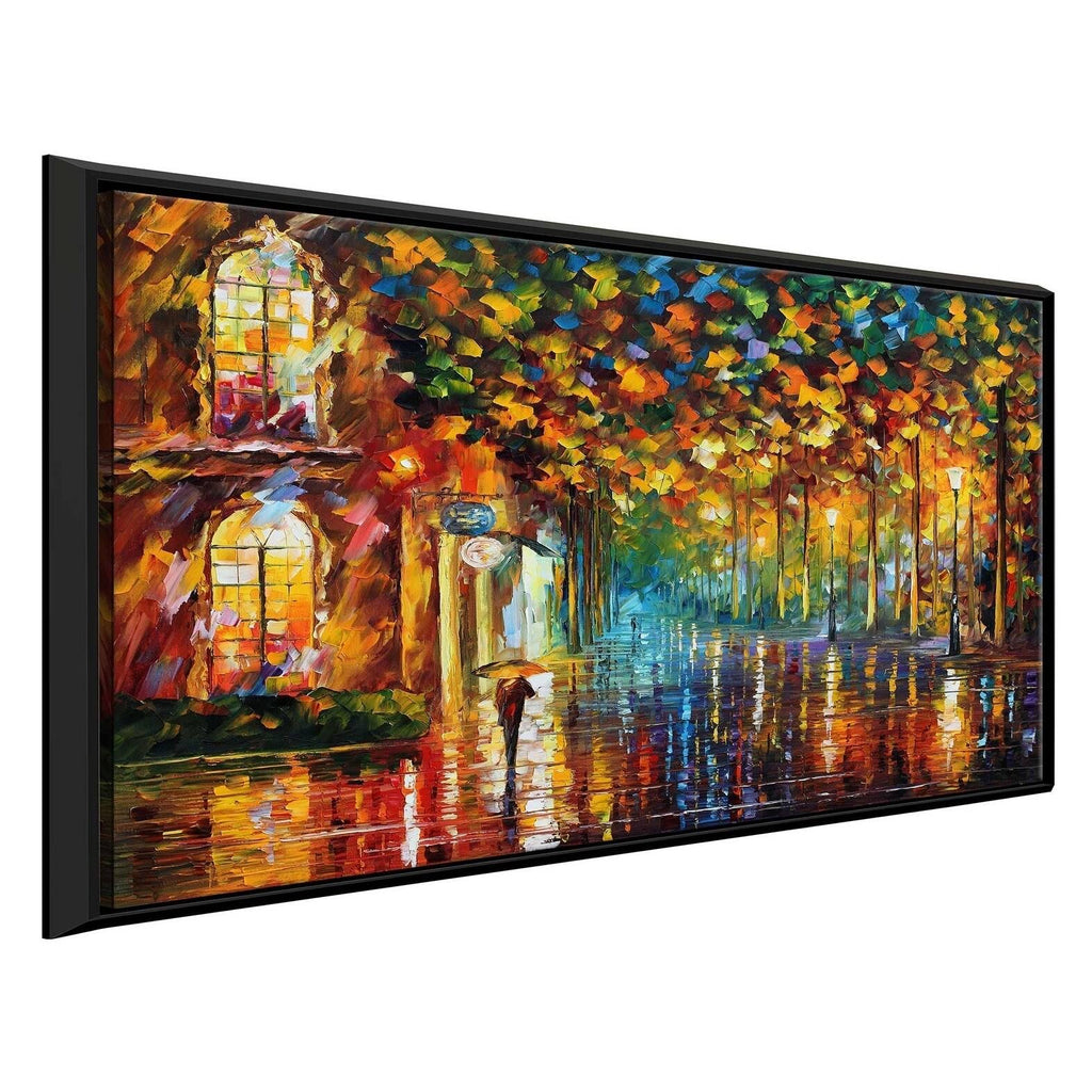 Late Stroll 2 & by Leonid Afremov Framed Oil Painting Print on Canvas - 33.5x22 x 21.5x22