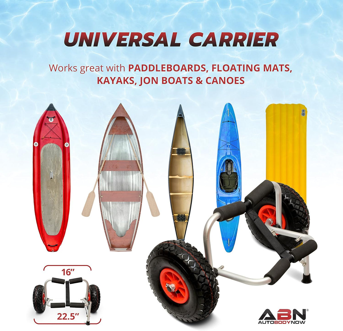 Kayak Carrier 2-Pack for Kayaks, Canoes, Paddleboards W426