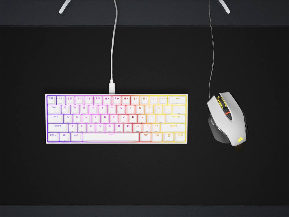 60% Mechanical Gaming Keyboard - Cherry MX Speed - White T148443