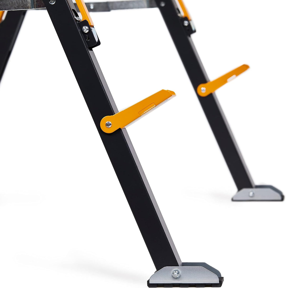 Folding Sawhorse - Heavy-Duty Steel - 1300 lb Capacity - 2 Pack L4327