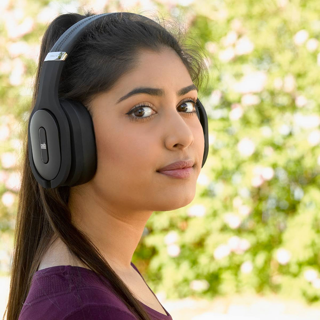 Wireless Active Noise Cancelling HD Headphones - Black I908