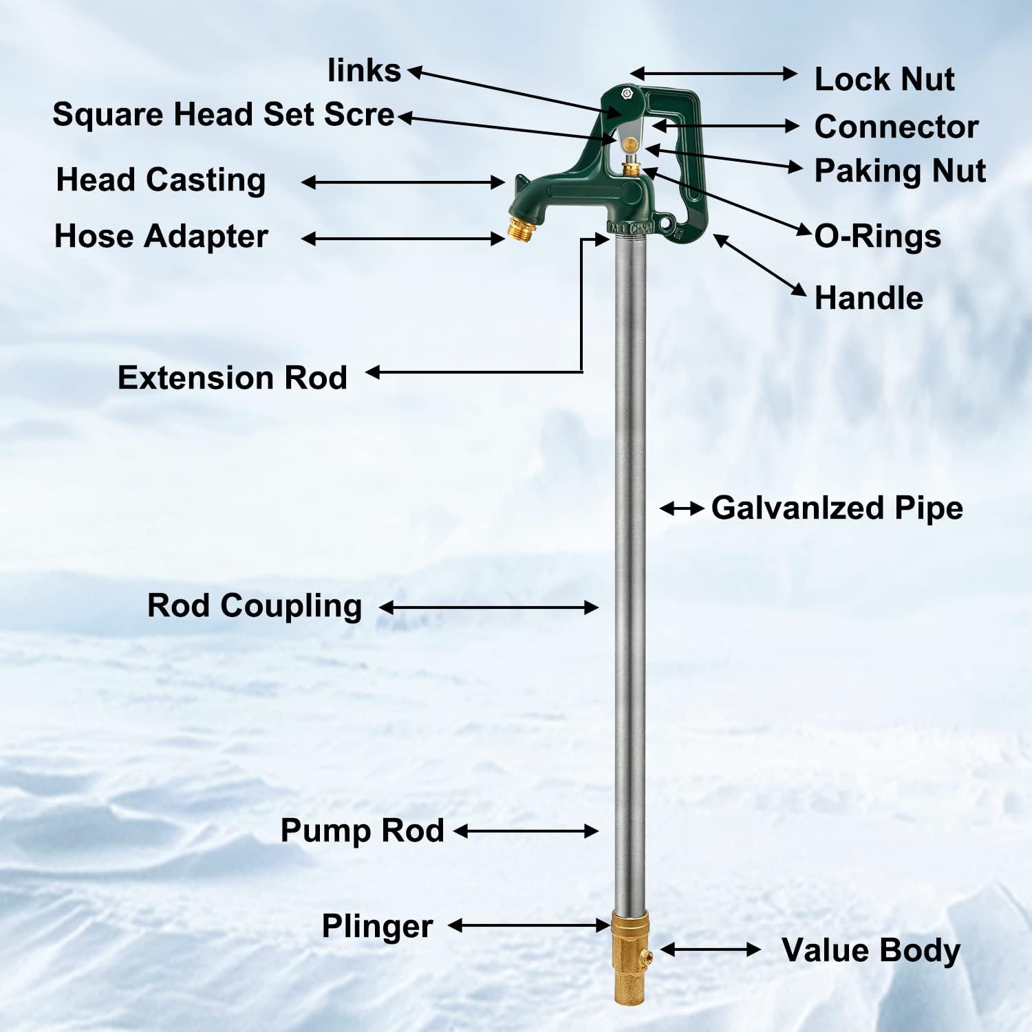Frost-Free Yard Hydrant 3/4" Pipe Connection L76709