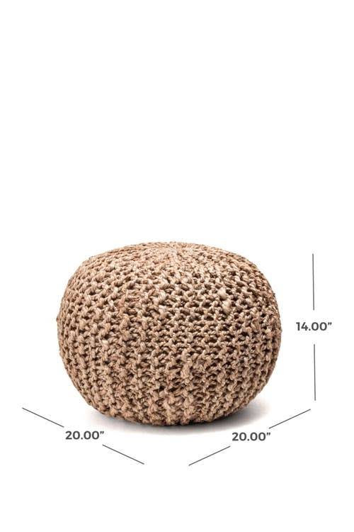 Jute Filled Ottoman Pouf D347