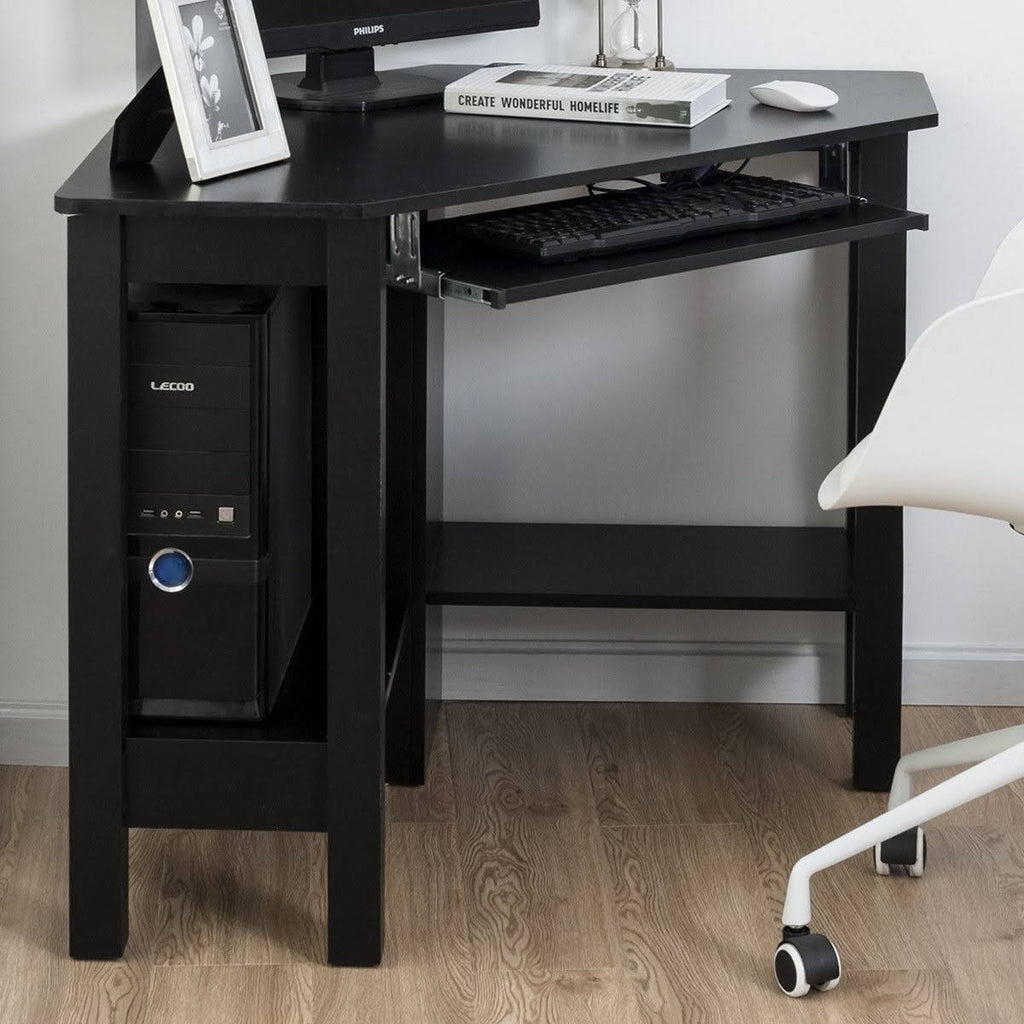 Wooden Corner Desk with Drawer L8368