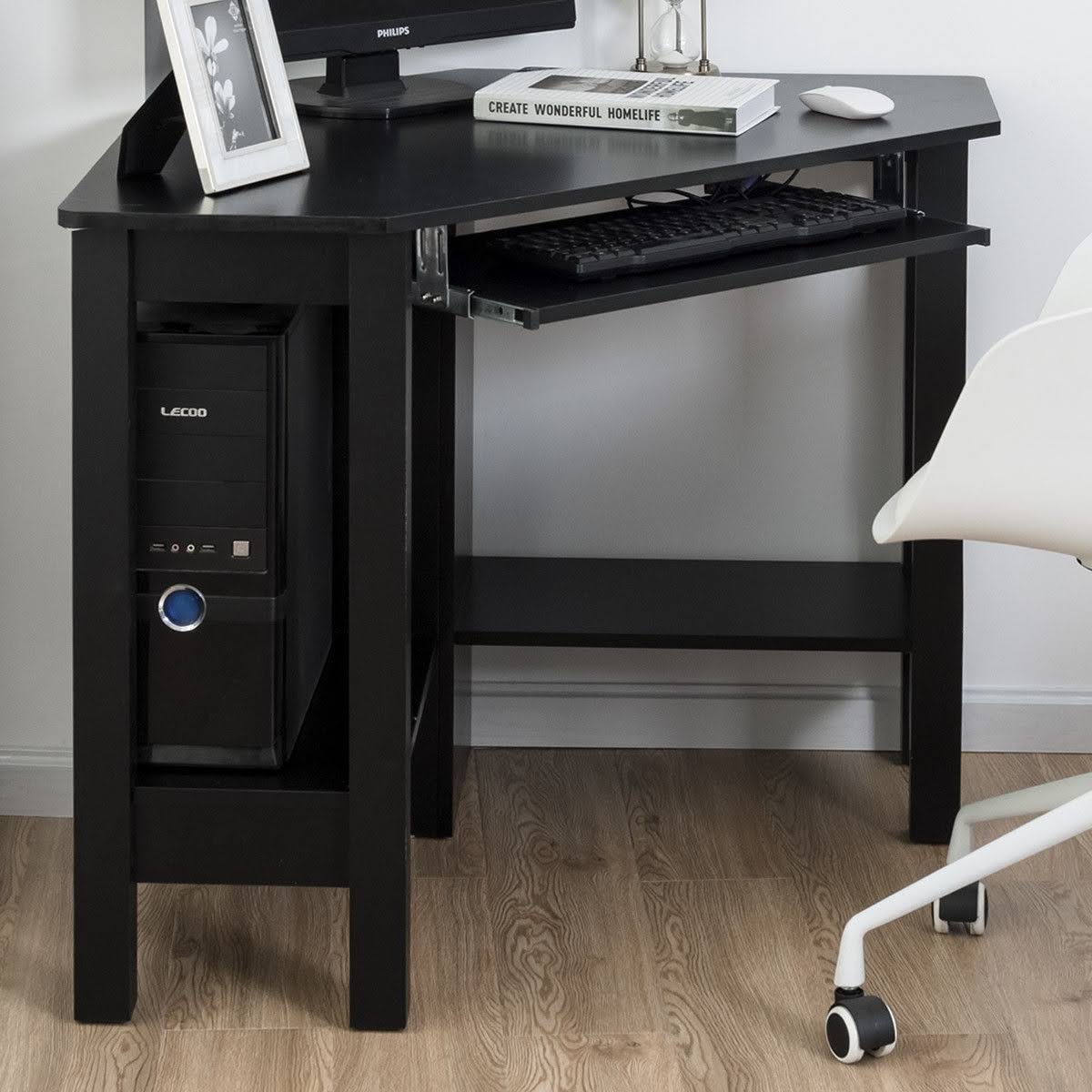 Wooden Corner Desk with Drawer L8368