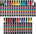 Uni Posca Paint Marker FULL RANGE Bundle Set , Mitsubishi Poster Colour ALL COLOR Marking Pen Medium Point ( PC-5M ) 29 Colours ( 22 Standard & 7 Natural ) Japan Import Pack of 2