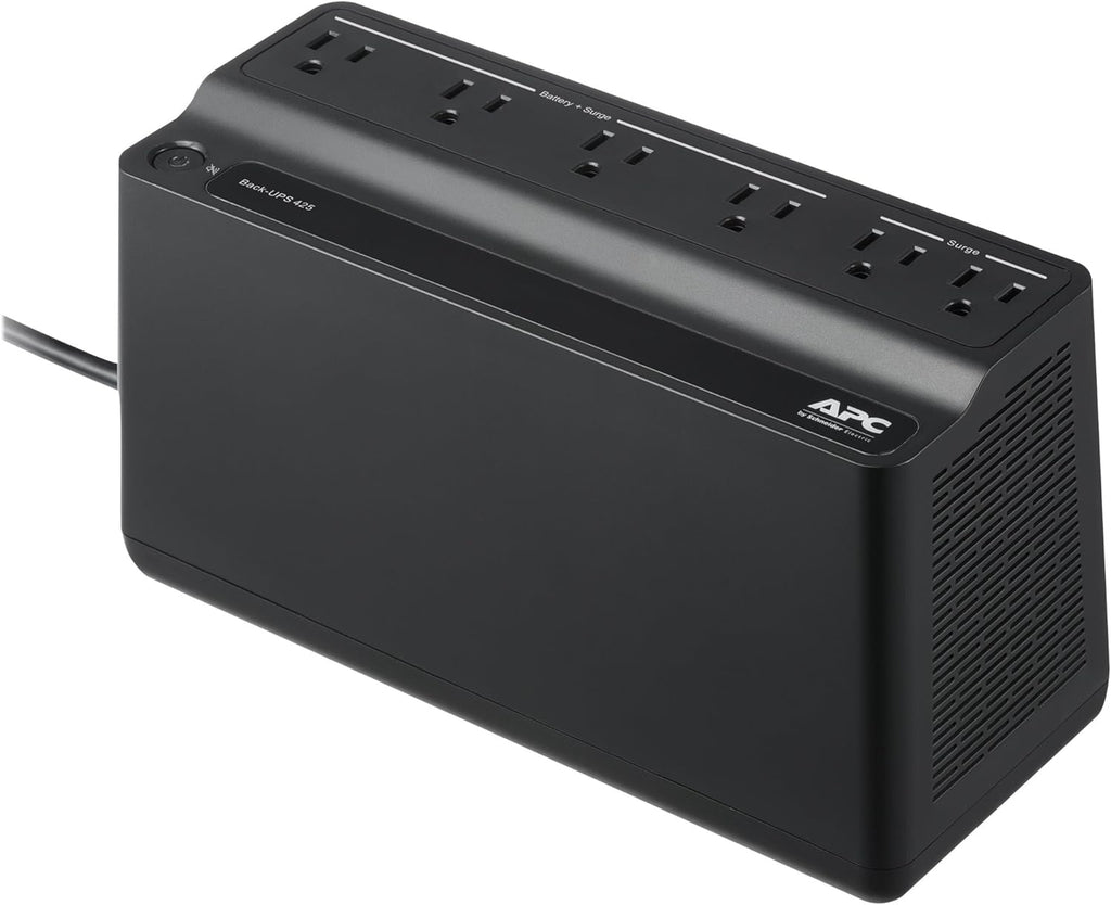 APC UPS Battery Backup Surge Protector, 425VA Backup Battery Power Supply, BE425M Pack of 2