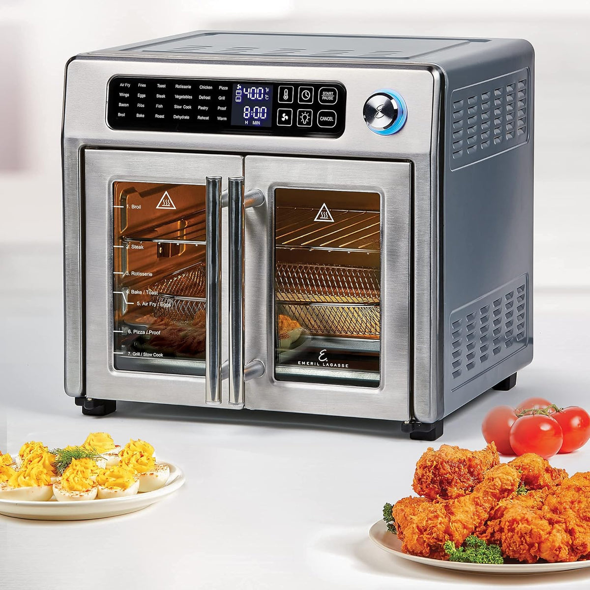 26 QT Extra Large Air Fryer Convection Toaster Oven with French Doors U60511